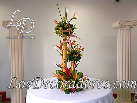 Arreglo floral en bamb�